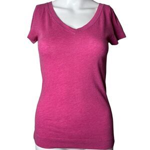 Victoria's Secret Short Sleeve V Neck Casual Shirt Pink Size XS